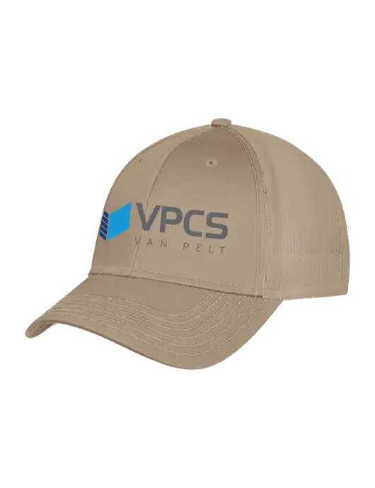 Khaki Mesh Trucker Cap Snap Back w/VPCS Logo
