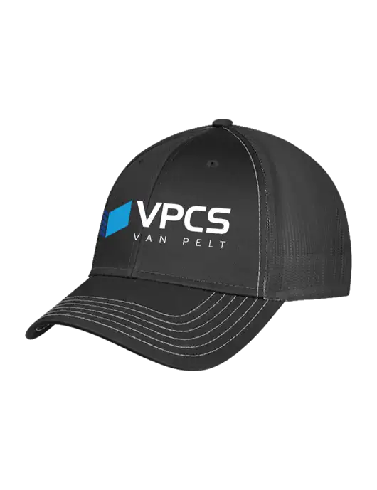 Charcoal Grey Mesh Trucker Cap Snap Back w/VPCS Logo