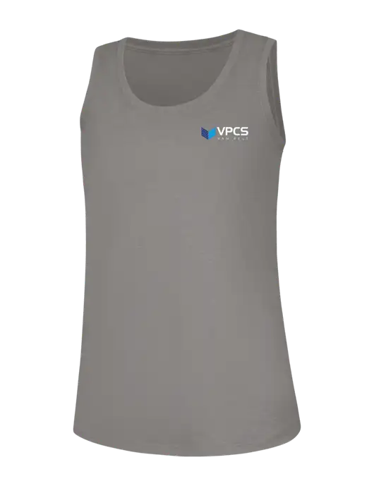 Womens Light Grey Frost Perfect Tri Racerback Tank w/VPCS Logo