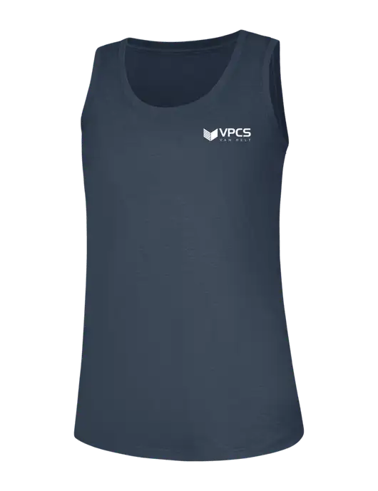 Womens Navy Frost Perfect Tri Racerback Tank w/VPCS Logo