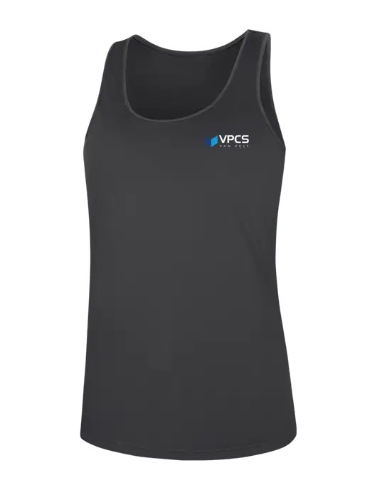 Womens Dark Grey PosiCharge Competitor Racerback Tank w/VPCS Logo