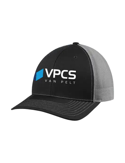 Richardson Adjustable Snapback Original 112 Trucker Cap Black w/Charcoal Mesh w/VPCS Logo