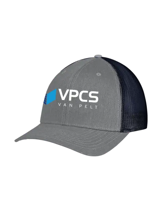 Richardson Adjustable Snapback Original 112 Trucker Cap Heather Grey w/Navy Mesh w/VPCS Logo