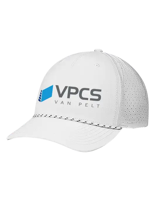 Richardson Laser Perf Performance White/White-Black Rope Cap w/VPCS Logo