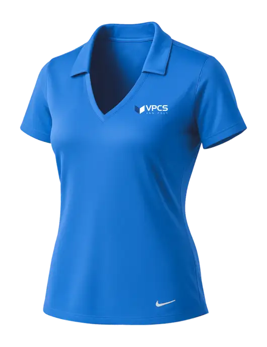 NIKE Carolina Blue Womens Dri-Fit Vertical Mesh Polo w/VPCS Logo