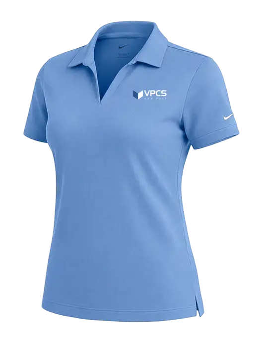 NIKE Carolina Blue Womens Dri-Fit Micro Pique Polo w/VPCS Logo