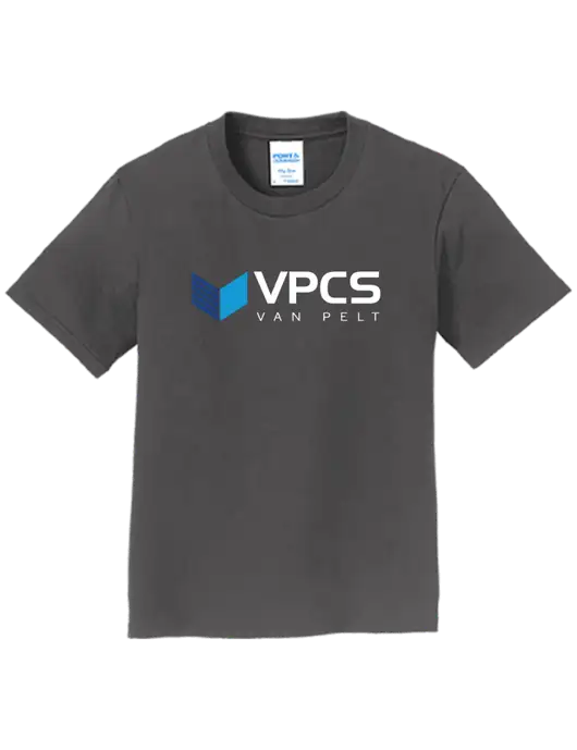Youth Ring Spun Charcoal 4.5 oz T-Shirt w/VPCS Logo