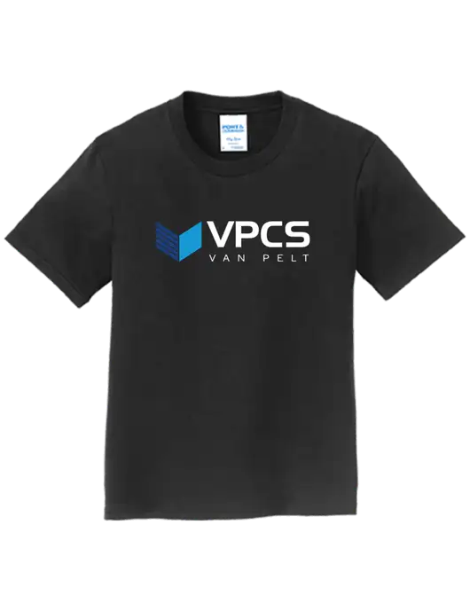 Youth Ring Spun Jet Black 4.5 oz T-Shirt w/VPCS Logo