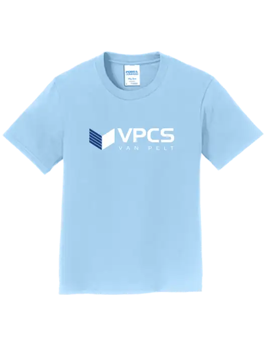 Youth Ring Spun Light Blue 4.5 oz T-Shirt w/VPCS Logo