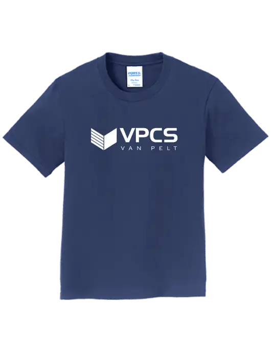 Youth Ring Spun Navy 4.5 oz T-Shirt w/VPCS Logo