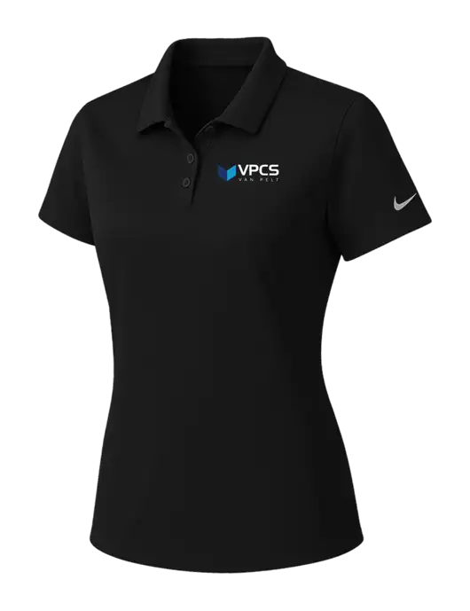 Nike Womens Black Dry Essential Solid Polo w/VPCS Logo