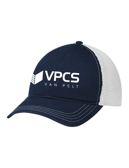 Richardson 111 Garment Washed Trucker Cap Navy w/White Mesh w/VPCS Logo