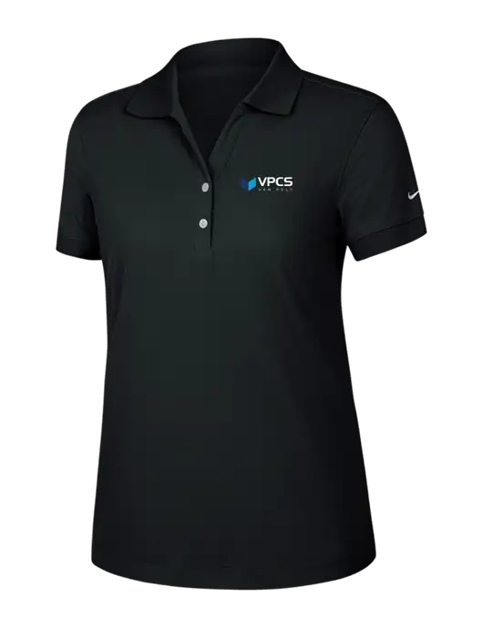 Nike Womens Dri-FIT Classic Black Polo w/VPCS Logo