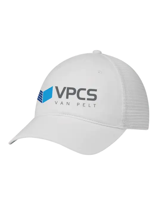 Richardson 111 Garment Washed Trucker Cap White w/White Mesh w/VPCS Logo