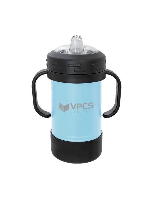 Polar Camel 10 oz Powder Coated Light Blue Sippy Cup w/VPCS Logo